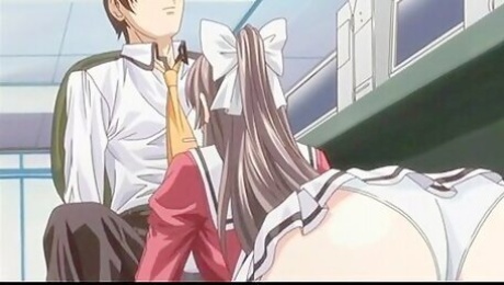 Anime Slut With Huge Tits Sucking Hard Cock