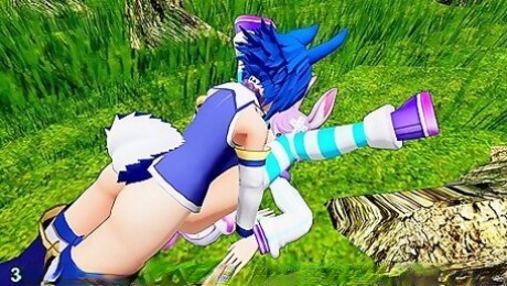 Aqua Bunny Missionary Sex With Neptnue Bunny Anime Girls
