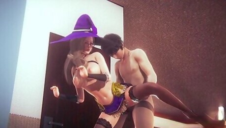 3d Sex In The Toilet With A Busty Brunette In A Lisa Hat From Genshin Impact