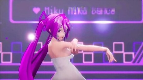 Hentai Cynical Night Plan Undress Dance Small Tits Mmd 3d Purple Hair Color Edit Smixix