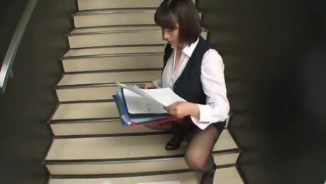 Nice POV video of a titjob by sexy Japanese Haruna Hana