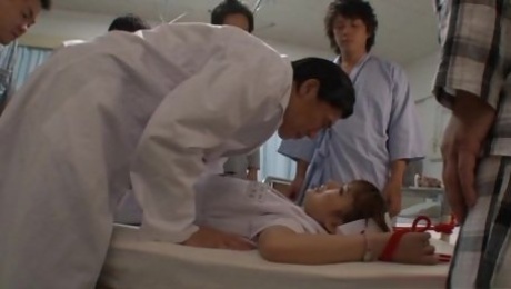 Gangsex for the slutty Japanese nurse Nanami Kawakam