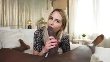 Quickie BBC fuck with hot Blonde while step-parent's aren't home