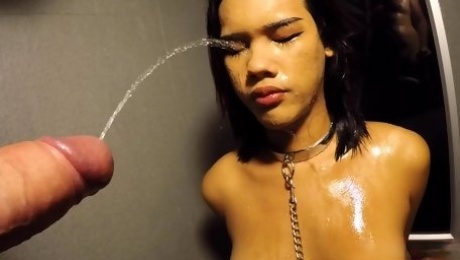 Ladyboy Jessie Blows POV Dick And Face Pissed