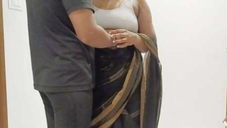 Indian step Mom changed the saree her son at home