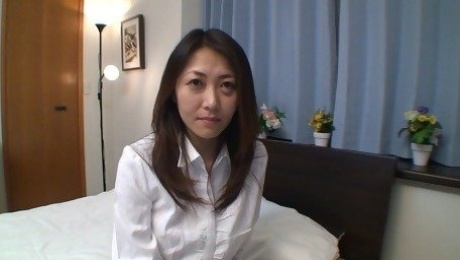 Hairy Japanese mature is doing her firsvideo