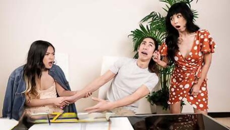 Marica Hase Wants To Drain David So He Can Focus On Studying While Lulu Chu Fucks Grandpa In The Other Room - BRAZZERS