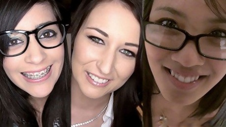 Sky, Angelina Chung and Alexis Grace Make Their Cum-Swallowing Debuts