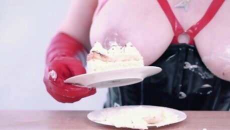 wet and messy food fetish femdom