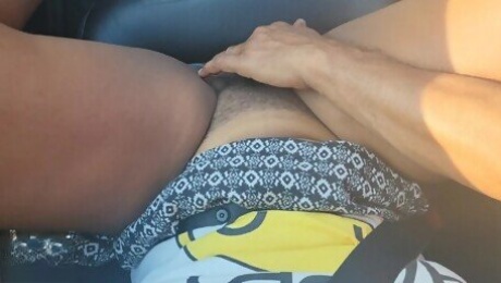 My UBER Ride With No PANTIES - Made the DRIVER Touch Me and Make Me CUM - Risky Public Sex