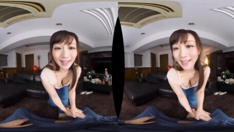 Cute asian slut impassioned VR sex video