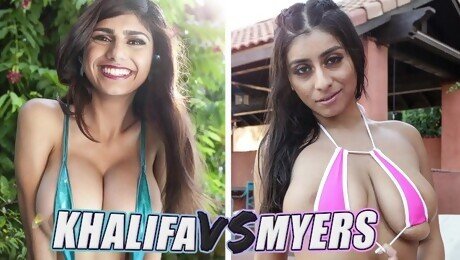 Video  Watch inveigling Mia Khalifa and Violet Myers's smut