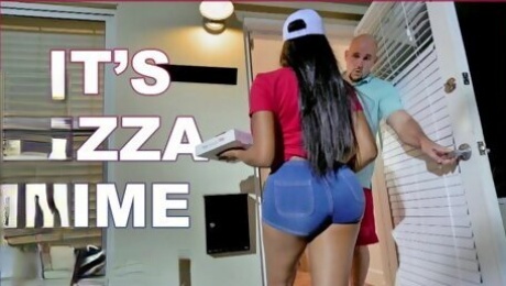 Black Pizza Delivery Girl Moriah Mills Delivers
